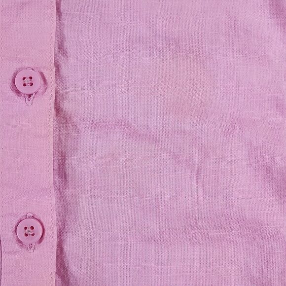 🐞Columbia Pink Camp Henry Buttoned Short Sleeve Top Medium - Picture 14 of 16